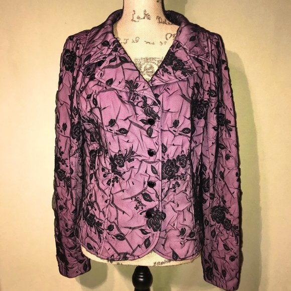 Tori Jon Richie Jackets & Blazers - Tori Jon Richie Freeman Jacket Lace Floral Buttons